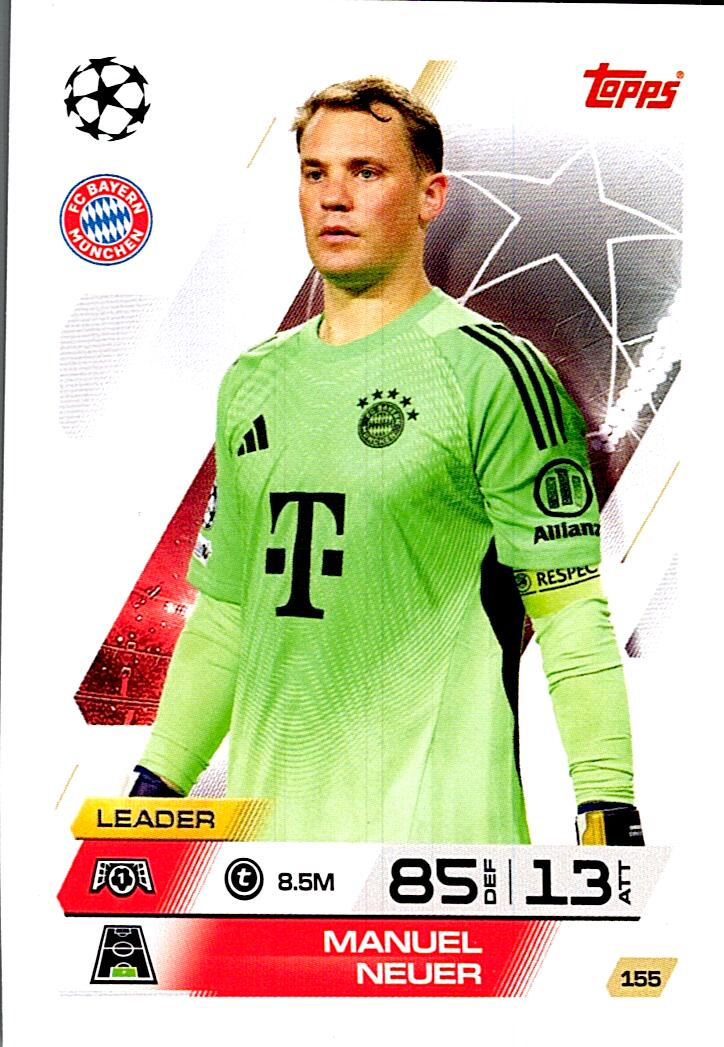 MATCH ATTAX CHAMPIONS LEAGUE 2025/2026 MANUEL NEUER Nº155