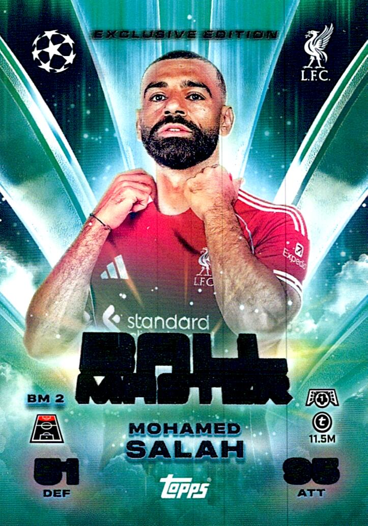 MATCH ATTAX CHAMPIONS LEAGUE 2025/2026 MOHAMED SALAH BALL MASTER NºBM2