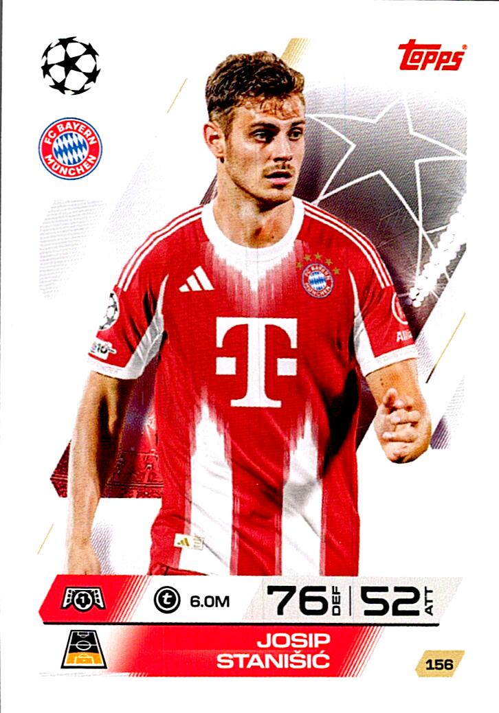 MATCH ATTAX CHAMPIONS LEAGUE 2025/2026 JOSIP STANISIC Nº156