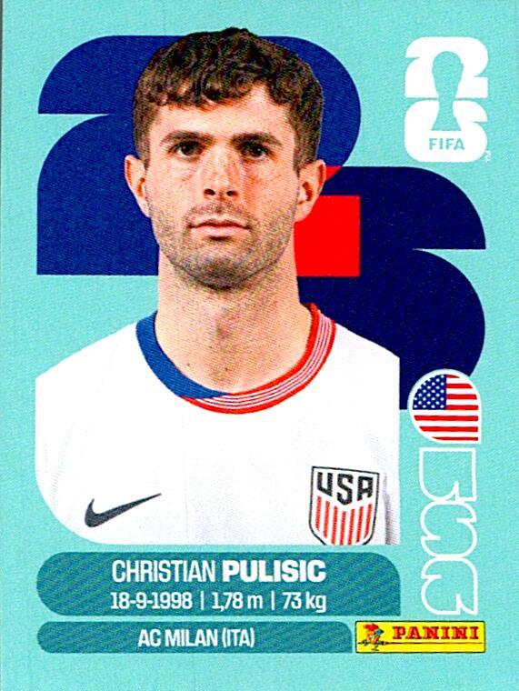 STICKERS FIFA WORLD CUP 2026 CHRISTIAN PULISIC NºUSA 16
