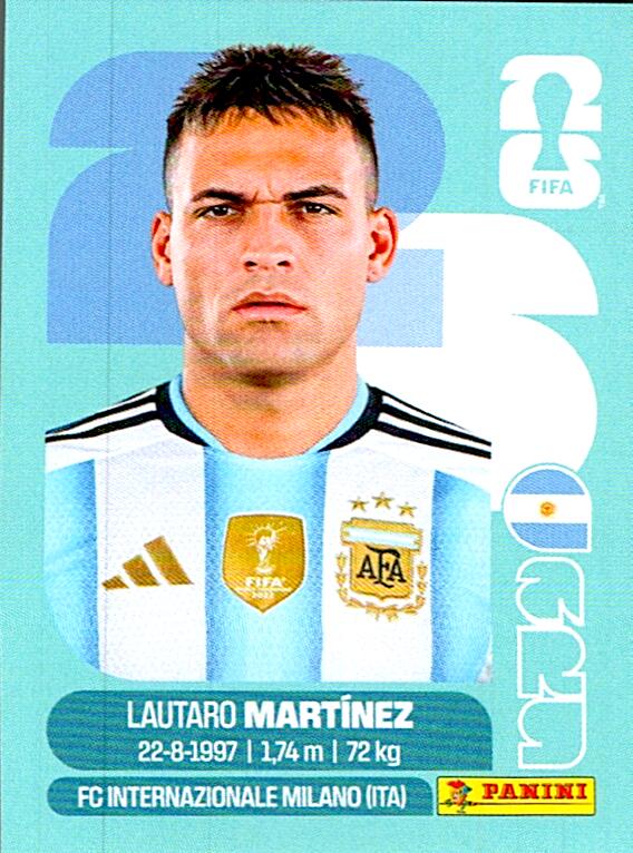 STICKERS FIFA WORLD CUP 2026 LAUTARO MARTINEZ NºARG 18