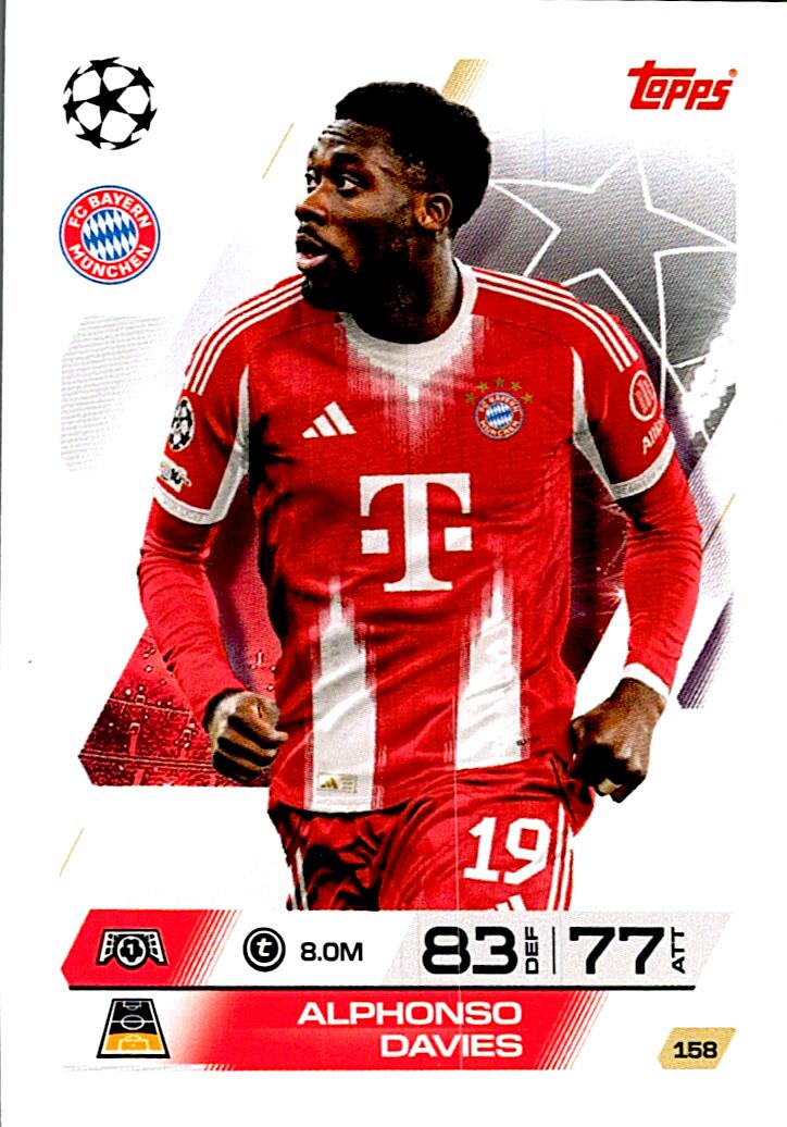 MATCH ATTAX CHAMPIONS LEAGUE 2025/2026 ALPHONSO DAVIES Nº158