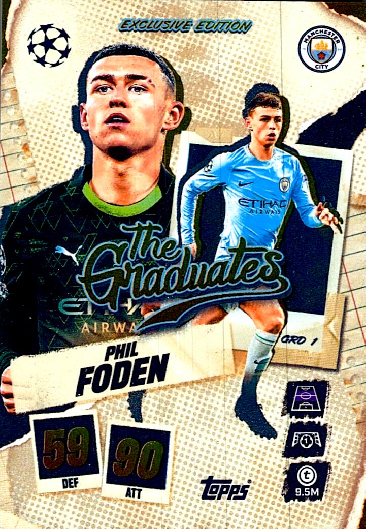 MATCH ATTAX CHAMPIONS LEAGUE 2025/2026 PHIL FODEN THE GRADUATES NºGRD1
