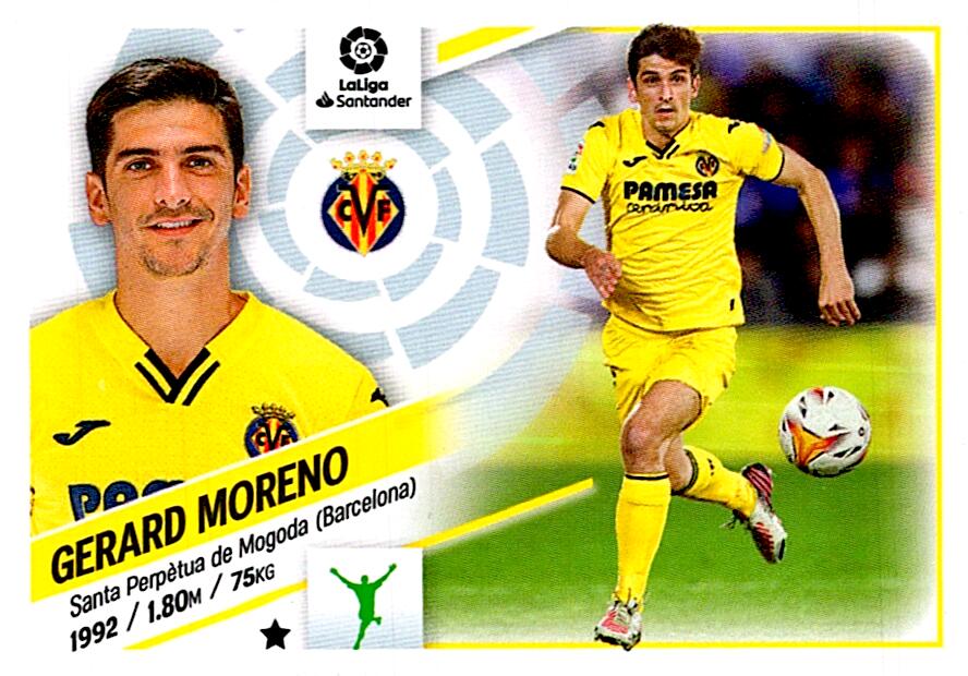 Cromo Liga Este 2022/2023 GERARD MORENO VILLARREAL CF Nº19