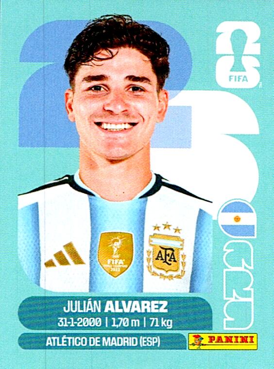 STICKERS FIFA WORLD CUP 2026 JULIAN ALVAREZ NºARG 19