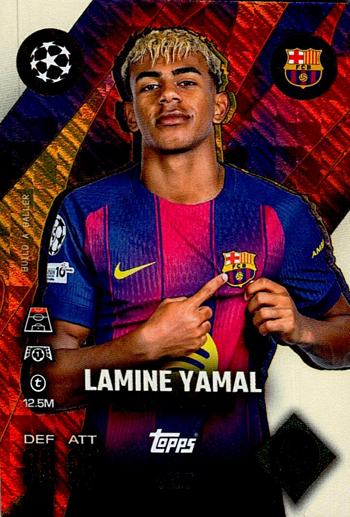TOPPS MATCH ATTAX EXTRA 2025/26 LAMINE YAMAL BUILD A BALLER NºBAB7
