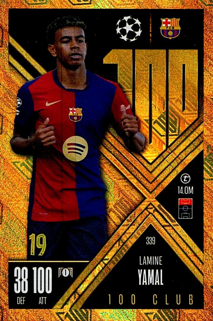 Match Attax Extra 2025 Lamine Yamal 100 Club nº339
