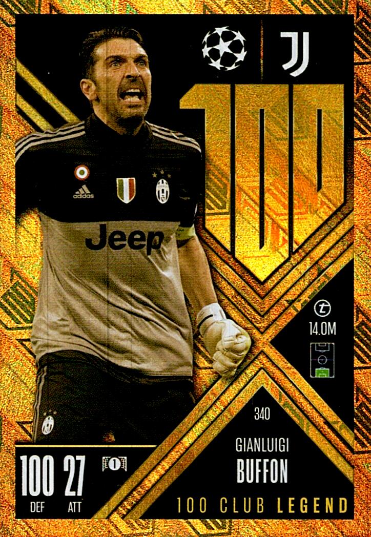 Match Attax Extra 2025 Gianluigi Buffón 100 Club Hero nº340