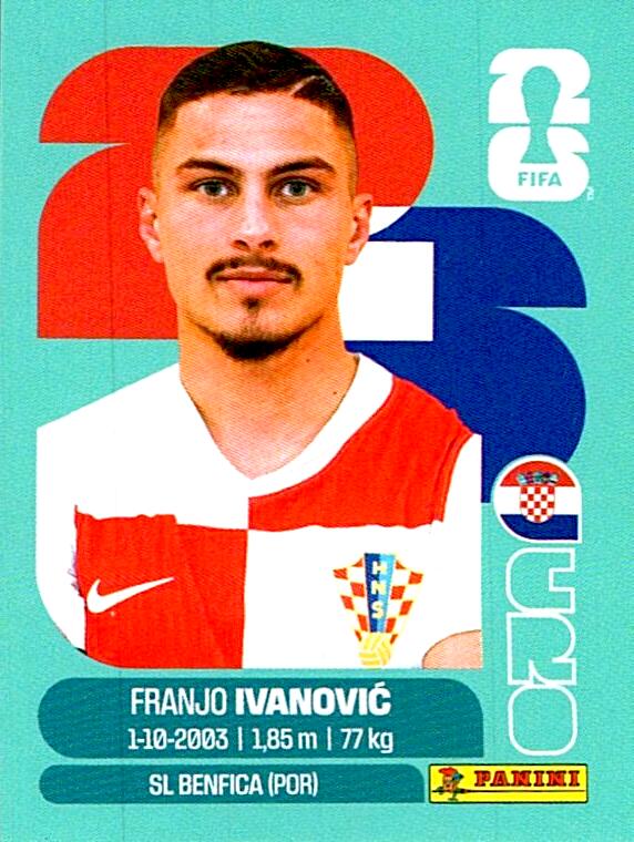 STICKERS FIFA WORLD CUP 2026 FRANJO IVANOVIC NºCRO 20