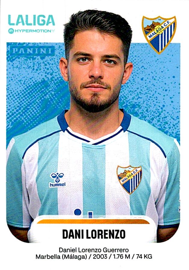 LALIGA HYPERMOTION 2025-26 DANI LORENZO MALAGA Nº299A
