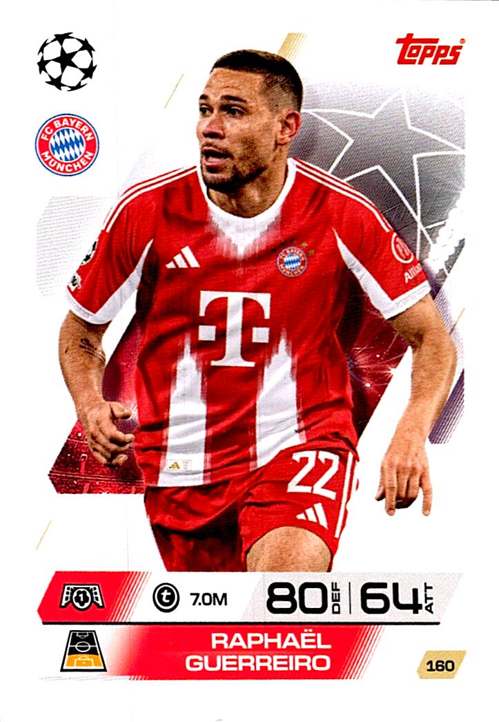 MATCH ATTAX CHAMPIONS LEAGUE 2025/2026 RAPHAËL GUERREIRO Nº160