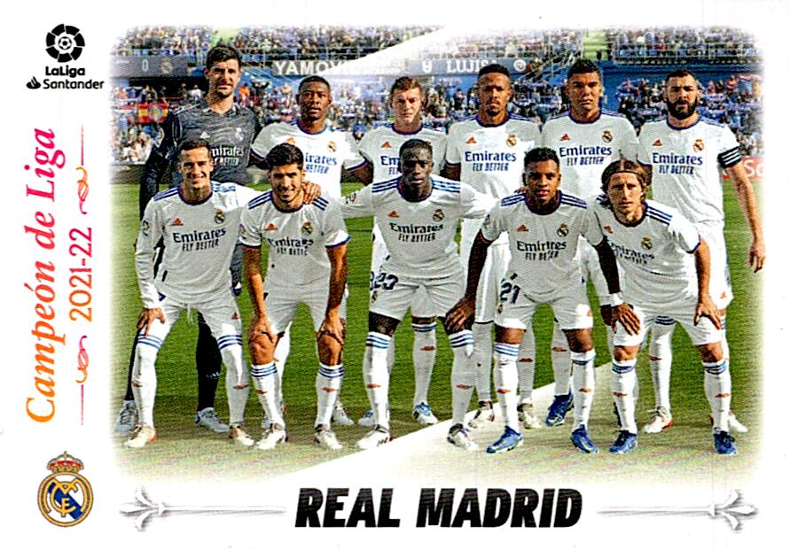 Cromo Liga Este 2022/2023 REAL MADRID CUADRO DE HONOR Nº1