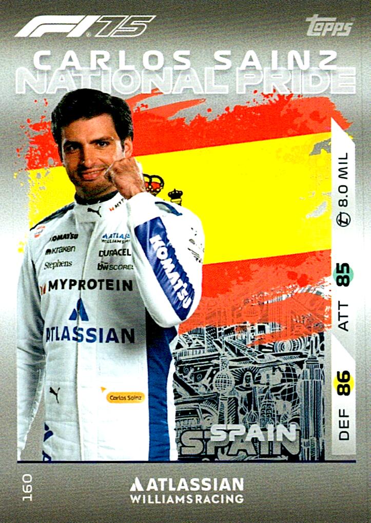Turbo Attax 2025 NATIONAL PRIDE CARLOS SAINZ nº160
