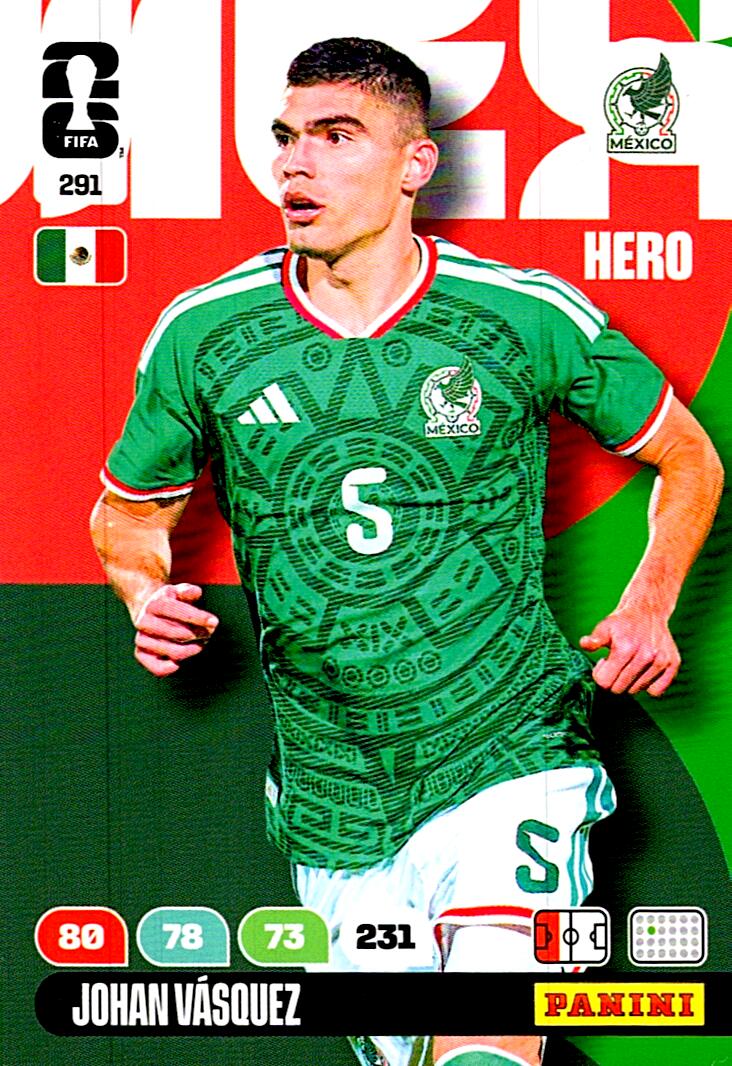 ADRENALYN WORLD CUP 2026 JOHAN VASQUEZ MEXICO Nº291