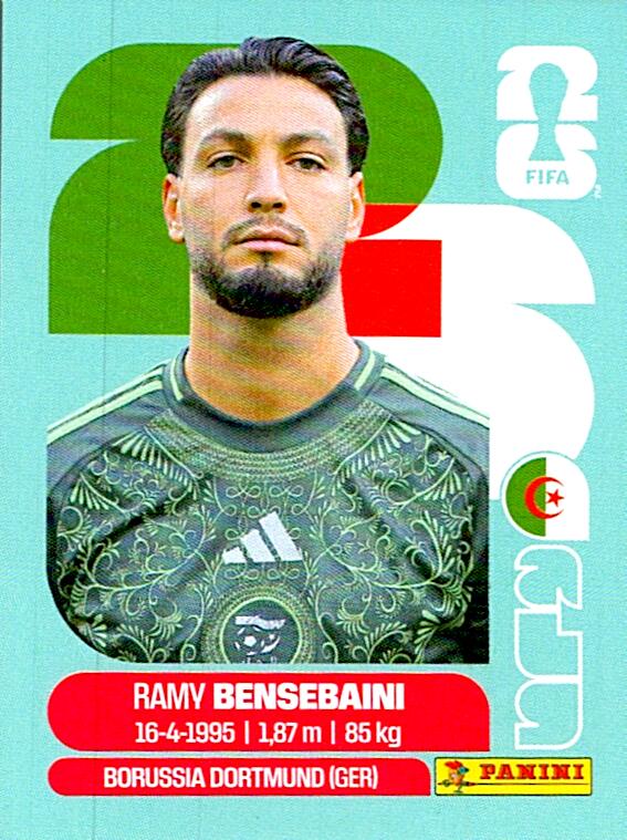 STICKERS FIFA WORLD CUP 2026 RAMY BENSEBAINI NºALG 3