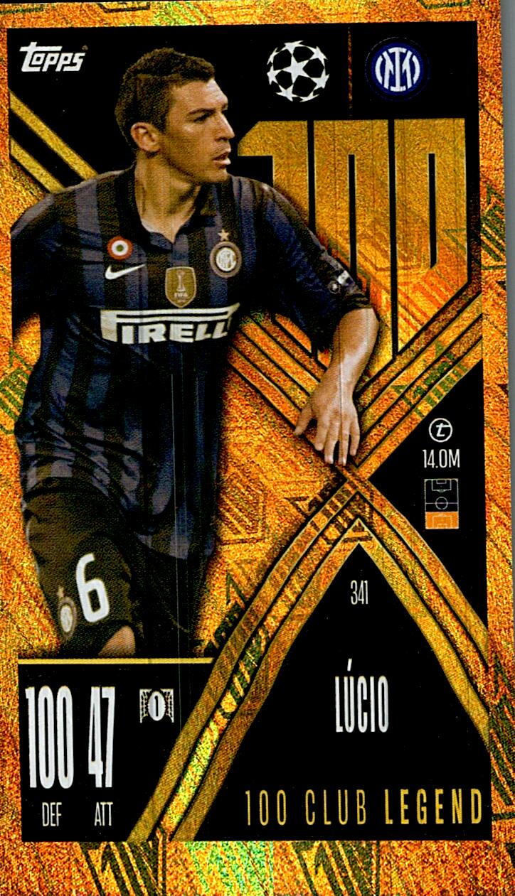 Match Attax Extra 2025 Lúcio 100 Club nº341