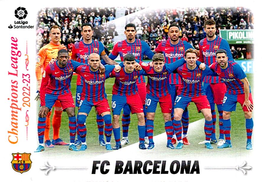 Cromo Liga Este 2022/2023 FC BARCELONA CUADRO DE HONOR Nº2
