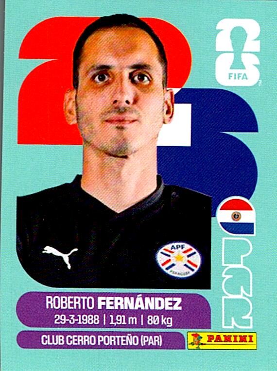 STICKERS FIFA WORLD CUP 2026 ROBERTO FERNANDEZ NºPAR 2