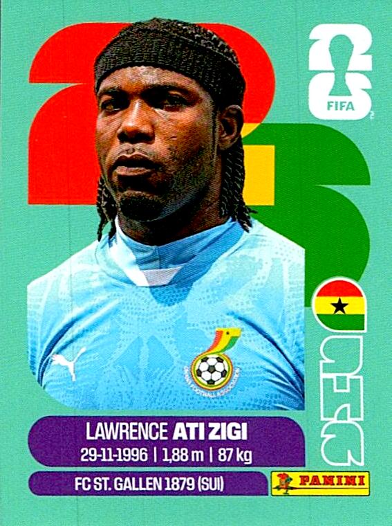 STICKERS FIFA WORLD CUP 2026 LAWRENCE ATI ZIGI NºGHA 2