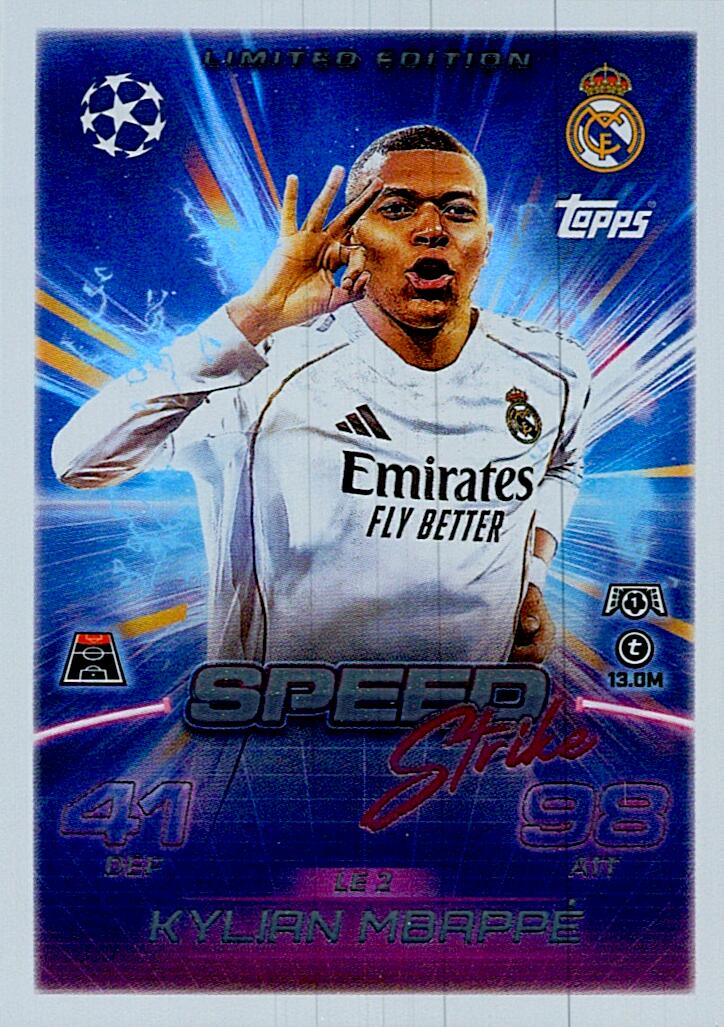 MATCH ATTAX CHAMPIONS LEAGUE 2025/2026 MBAPPE LIMITED EDITION NºLE2