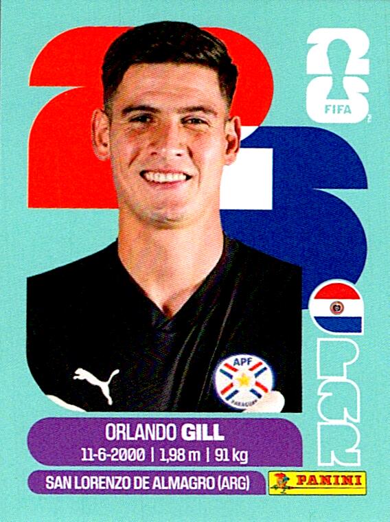 STICKERS FIFA WORLD CUP 2026 ORLANDO GILL NºPAR 3