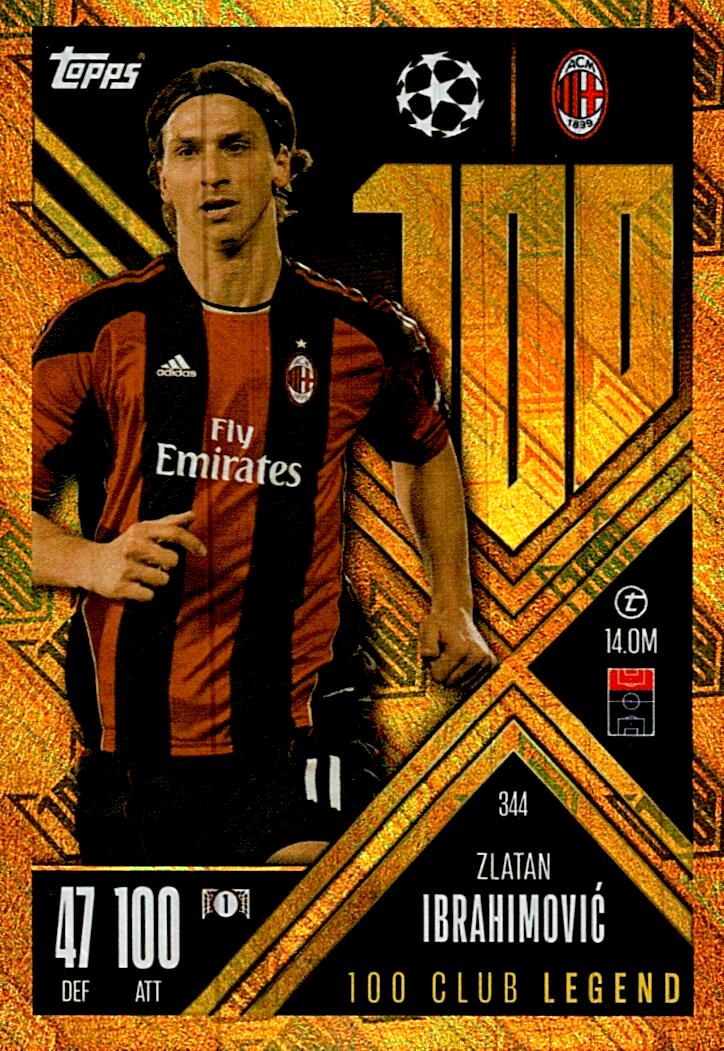 Match Attax Extra 2025 Zlatan Ibrahimovic 100 Club nº344