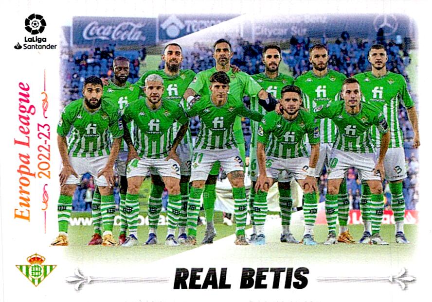 Cromo Liga Este 2022/2023 REAL BETIS CUADRO DE HONOR Nº5