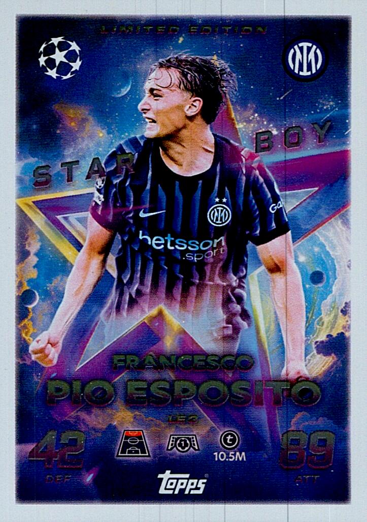 MATCH ATTAX CHAMPIONS LEAGUE 2025/2026 PIO ESPOSITO LIMITED EDITION NºLE3