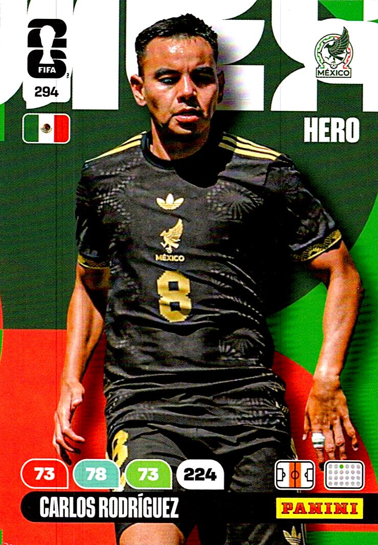 ADRENALYN WORLD CUP 2026 CARLOS RODRIGUEZ MEXICO Nº294