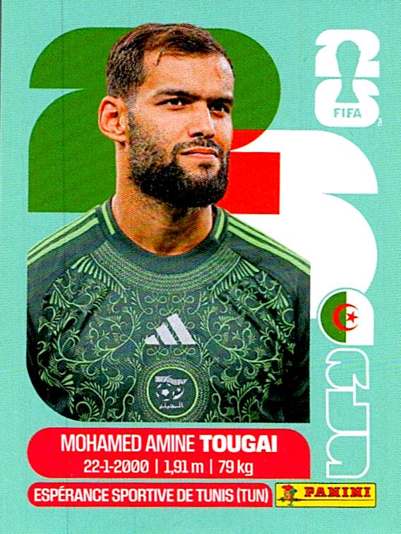 STICKERS FIFA WORLD CUP 2026 MOHAMED AMINE TOUGAI NºALG 6