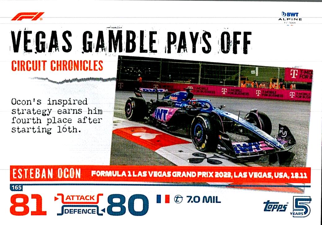 TOPPS TURBO ATTAX 2024 Nº165