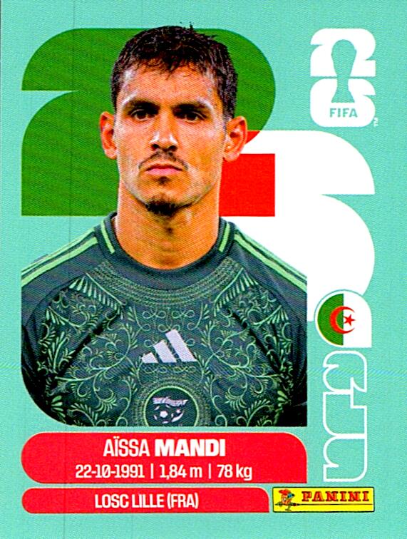 STICKERS FIFA WORLD CUP 2026 AÏSSA MANDI NºALG 7