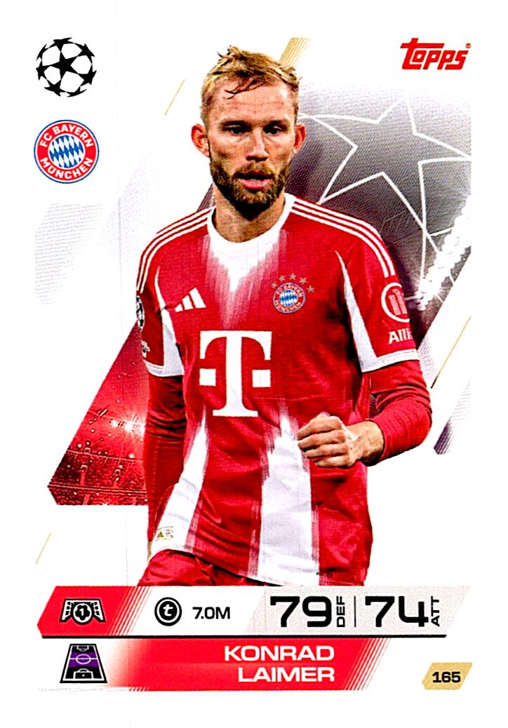 MATCH ATTAX CHAMPIONS LEAGUE 2025/2026 KONRAD LAIMER Nº165