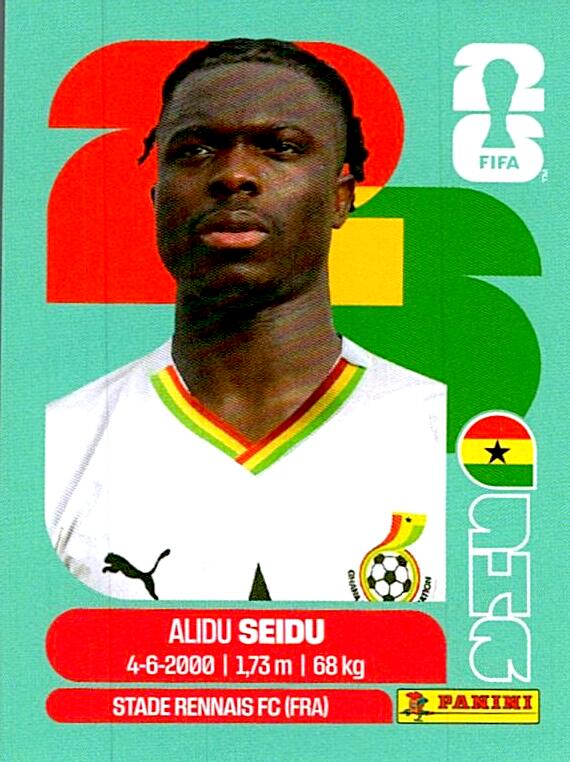 STICKERS FIFA WORLD CUP 2026 ALIDU SEIDU NºGHA 5
