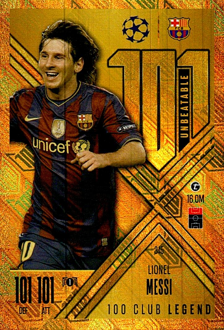 Match Attax Extra 2025 Lionel Messi 100 Club nº345