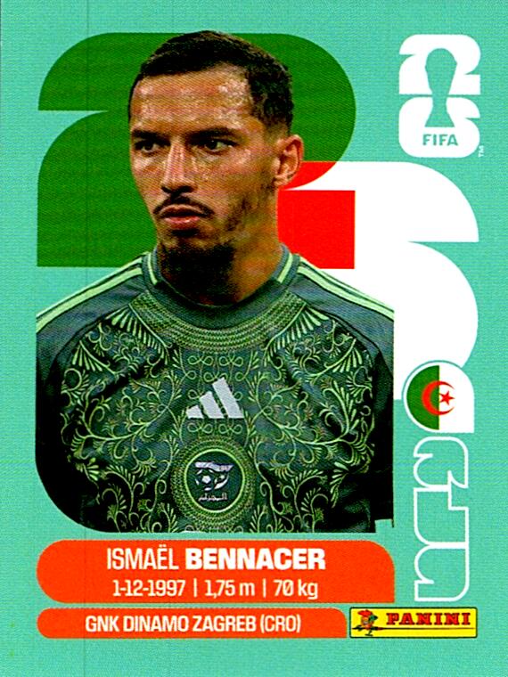 STICKERS FIFA WORLD CUP 2026 ISMAËL BENNACER NºALG 8
