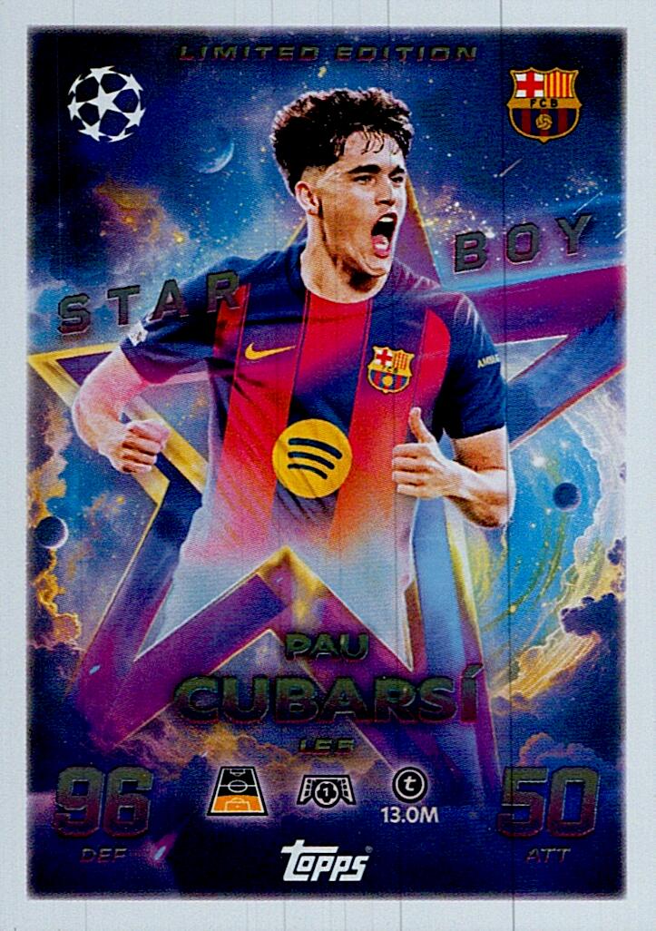 MATCH ATTAX CHAMPIONS LEAGUE 2025/2026 PAU CUBARSI LIMITED EDITION NºLE5