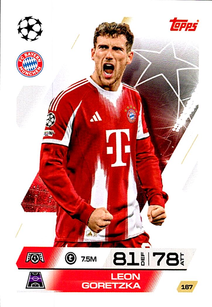 MATCH ATTAX CHAMPIONS LEAGUE 2025/2026 LEON GORETZKA Nº167