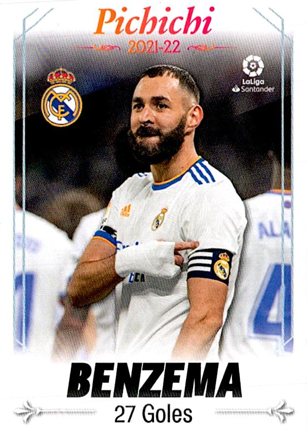 Cromo Liga Este 2022/2023 BENZEMA CUADRO DE HONOR Nº8