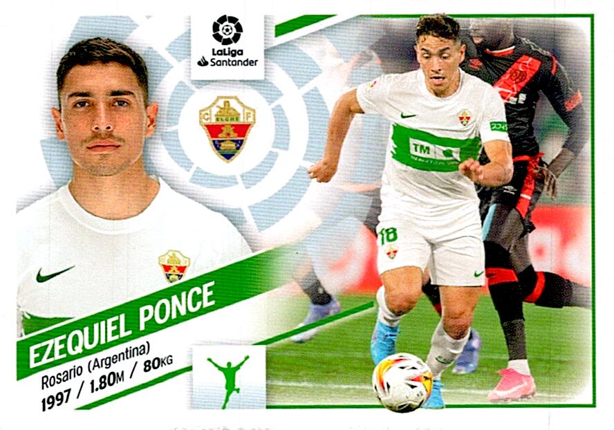Cromo Liga Este 2022/2023 EZEQUIEL PONCE ELCHE CF Nº19
