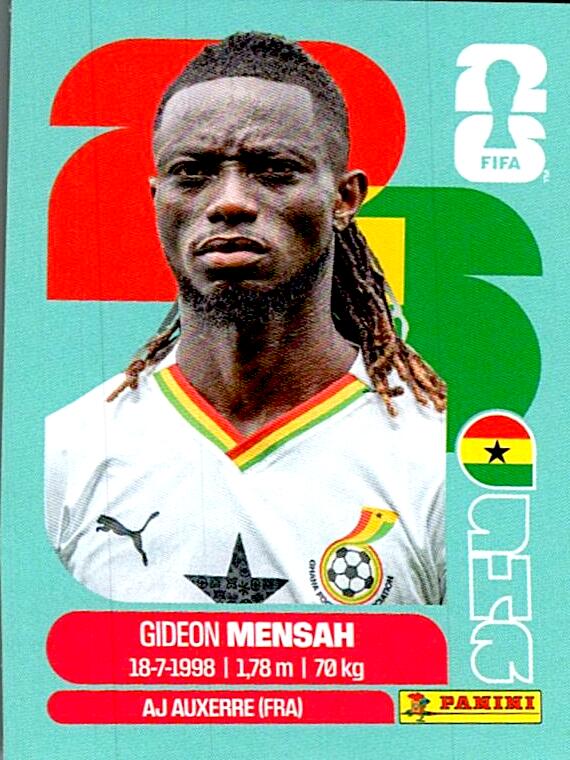 STICKERS FIFA WORLD CUP 2026 GIDEON MENSAH NºGHA 7