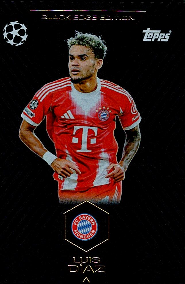 TOPPS MATCH ATTAX EXTRA 2025/26 LUIS DIAZ BLACK EDGE EDITION NºBE7