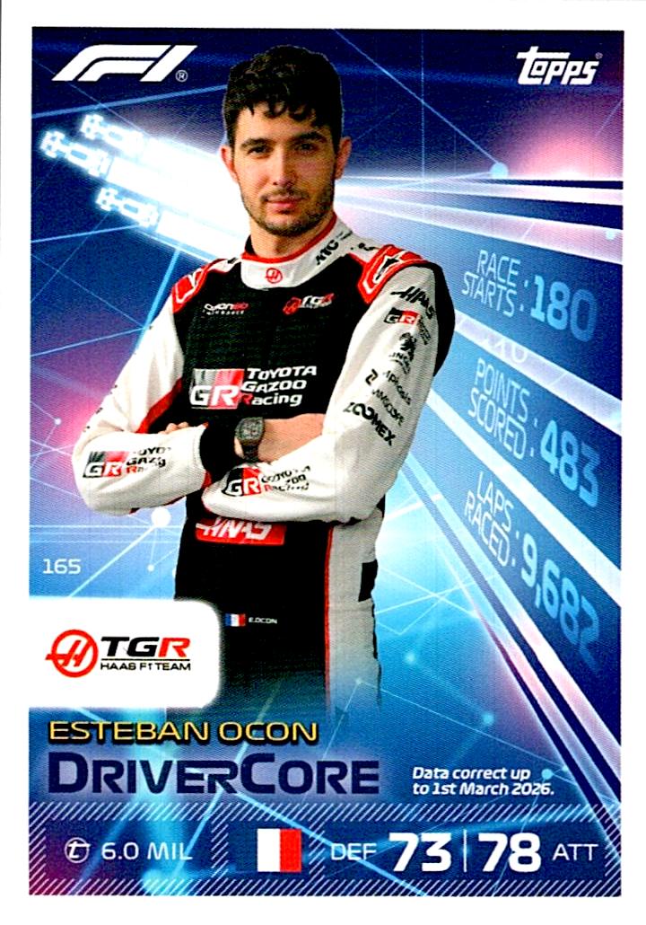TURBO ATTAX FORMULA 1 2026 ESTEBAN OCON  Nº165