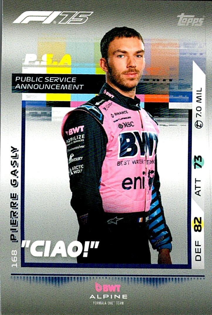 Turbo Attax 2025 P.S.A. PIERRE GASLY nº168