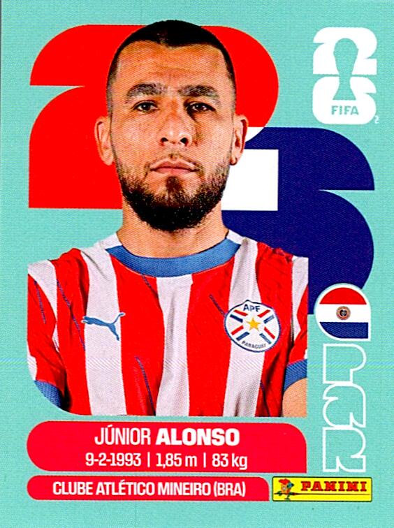 STICKERS FIFA WORLD CUP 2026 JUNIOR ALONSO NºPAR 8