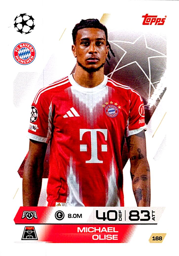 MATCH ATTAX CHAMPIONS LEAGUE 2025/2026 MICHAEL OLISE Nº168