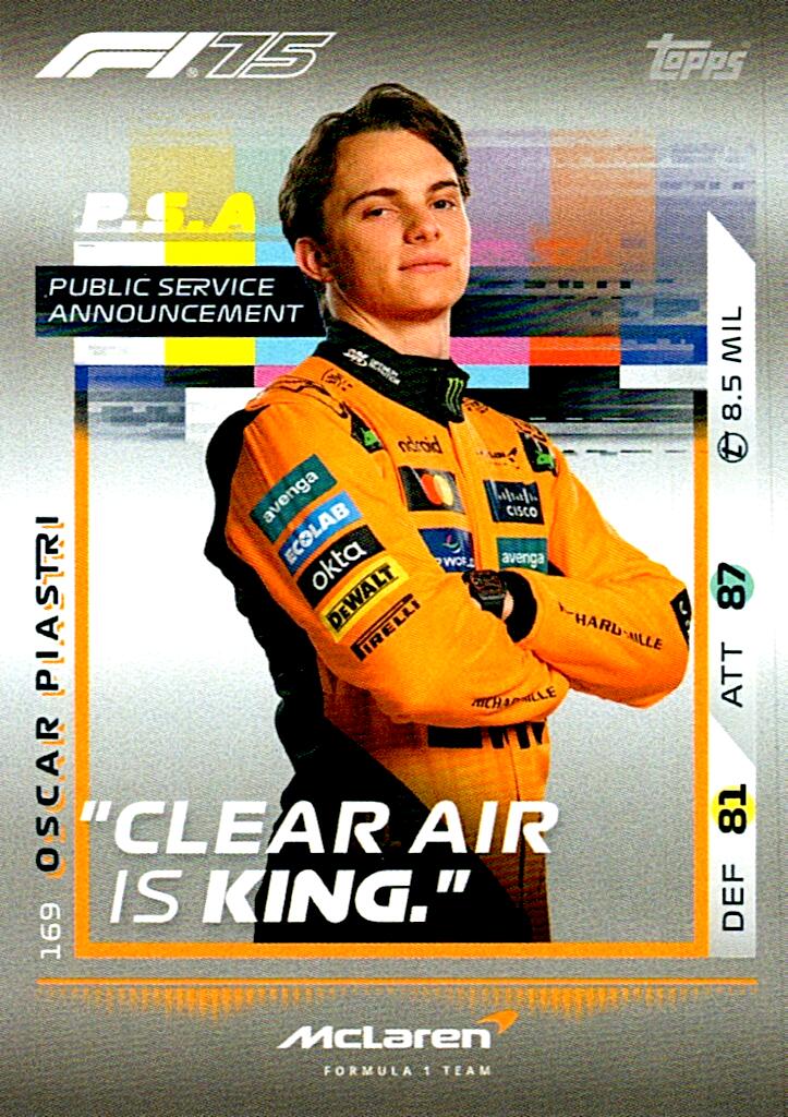 Turbo Attax 2025 P.S.A. OSCAR PIASTRI nº169