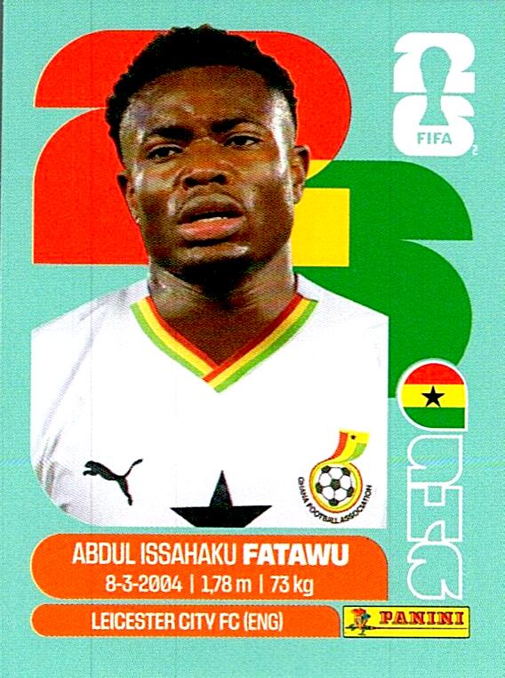 STICKERS FIFA WORLD CUP 2026 ABDUL ISSAHAKU FATAWU NºGHA 9
