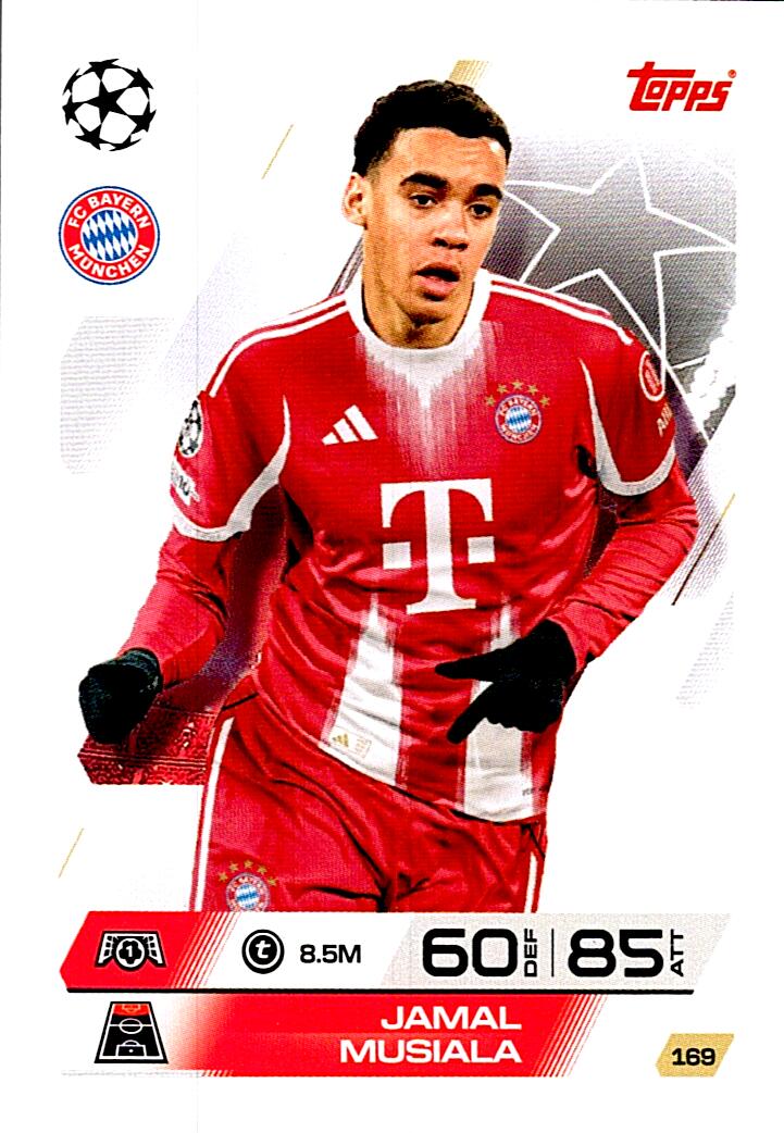 MATCH ATTAX CHAMPIONS LEAGUE 2025/2026 JAMAL MUSIALA Nº169