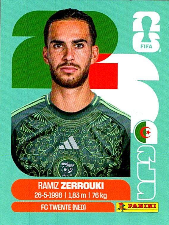 STICKERS FIFA WORLD CUP 2026 RAMIZ ZERROUKI NºALG 11
